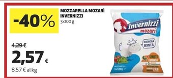 Coop Invernizzi mozzarella mozari offerta