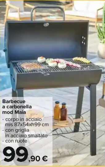 Carrefour Barbecue a carbonella mod Maia 87x54xh99 cm offerta