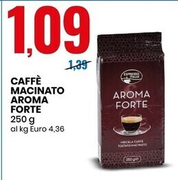 Eurospin Caffè macinato aroma forte offerta