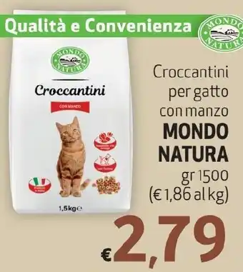 Maxi Family Mondo Natura Croccantini per gatto con manzo gr 1500 offerta