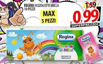 Il Genio Supermercato Regina Fazzoletti Milla 10 pezzi offerta