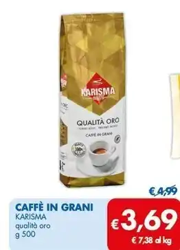 MD Discount Karisma caffè in grani offerta