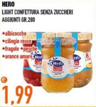Hero Light Confettura Senza Zuccheri Aggiunti gr. 280