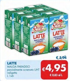 MD Discount Malga paradiso latte offerta