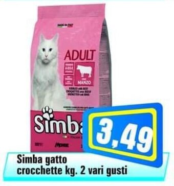 Punto Vigas Simba gatto crocchette kg. 2 vari gusti offerta