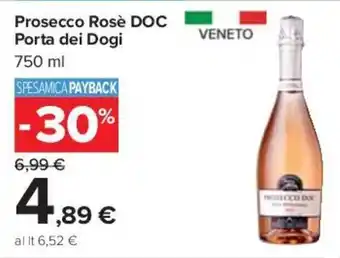 Carrefour Porta dei Dogi Prosecco Rosè DOC 750 ml offerta