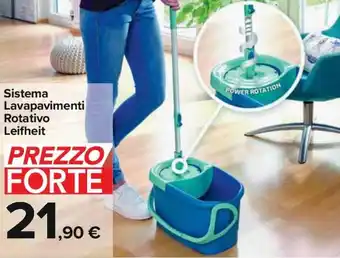 Carrefour Sistema Lavapavimenti Rotativo Leifheit offerta