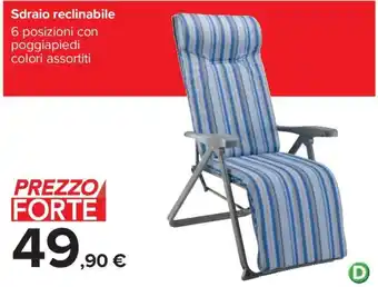 Carrefour Sdraio reclinabile offerta