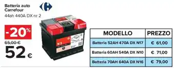 Carrefour Carrefour Batteria auto offerta