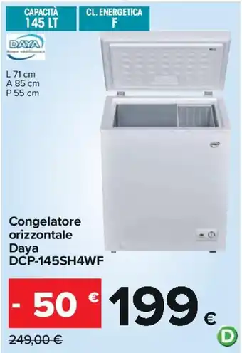 Carrefour Daya Congelatore orizzontale DCP-145SH4WF offerta