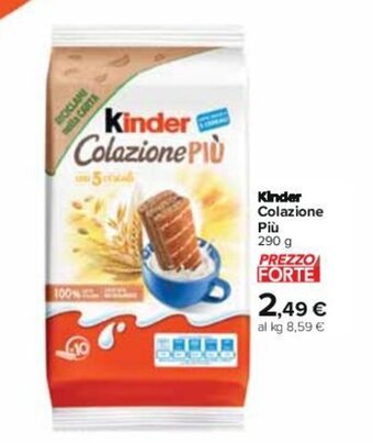 Carrefour Kinder Colazione Più 290 g offerta