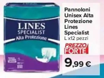 Carrefour Lines Specialist Pannolini Unisex Alta Protezione L x12 pezzi offerta
