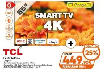 Expert TCL TV 65" 65P635 offerta