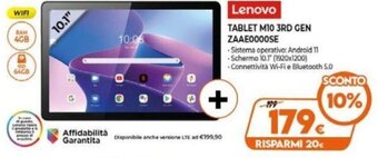 Expert Lenovo Tablet M10 3RD Gen ZAAE0000SE offerta