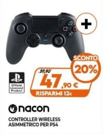 Expert nacon Controller Wireless Asimmetrico per PS4 offerta