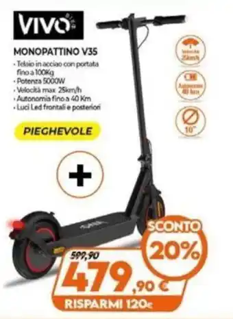Expert Vivo Monopattino V35 offerta