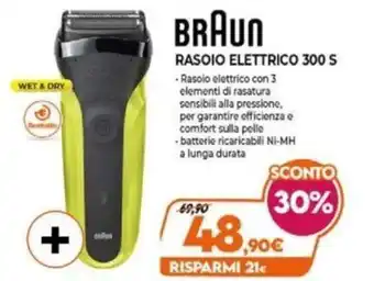 Expert Braun Rasoio Elettrico 300 S offerta