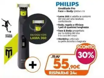 Expert Philips OneBlade Pro Face + Body offerta