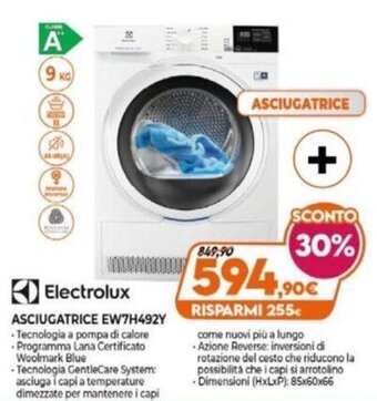 Expert Electrolux Asciugatrice EW7H492Y offerta