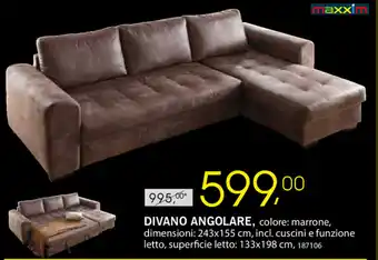 Dipo Arredamenti Maxxim Divano Angolare 243x155cm offerta