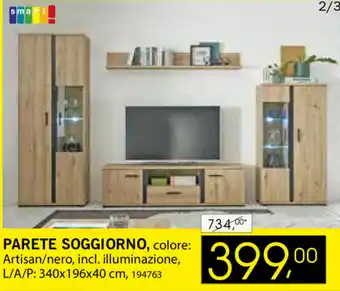 Dipo Arredamenti Smart Parete Soggiorno 340x196x40cm offerta