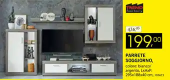 Dipo Arredamenti Trend factory Parrete Soggiorno 295x188x40cm offerta