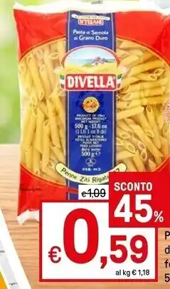 Iper La Grande Divella pasta & semola grano duro offerta