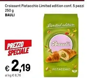 Iper La Grande Bauli croissant pistacchio limited edition conf . 5 pezzi offerta