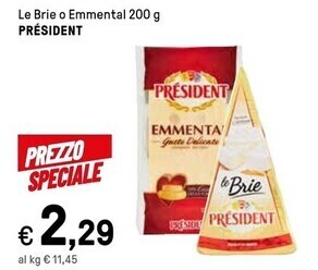 Iper La Grande Prèsident le brie o emmental offerta