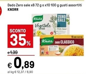 Iper La Grande Knorr dado zero sale offerta