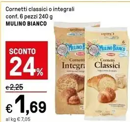 Iper La Grande Mulino bianco cornetti classici o integrali offerta