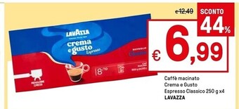 Iper La Grande Lavazza caffè macinato crema e gusto espresso classico offerta