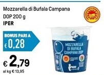 Iper La Grande Iper mozzarella di bufala campana dop offerta