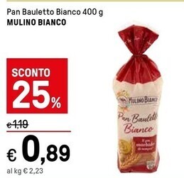 Iper La Grande Mulino bianco pan bauletto bianco offerta