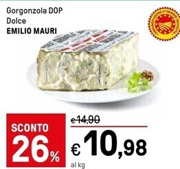 Iper La Grande Mauri gorgonzola dop dolce offerta