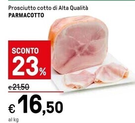 Iper La Grande Parmacotto prosciutto cotto di alta qualità offerta