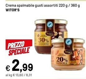 Iper La Grande Witor's crema spalmabile offerta