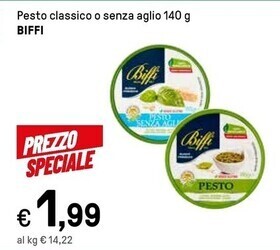 Iper La Grande Biffi pesto classico o senza aglio offerta
