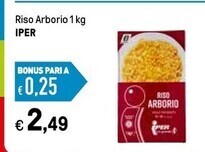Iper La Grande Iper riso arborio offerta