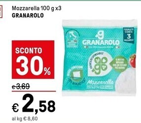 Iper La Grande Granarolo mozzarella offerta
