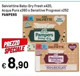 Iper La Grande Pampers salviettine baby - dry fresh offerta