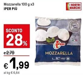Iper La Grande Iper piu mozzarella offerta