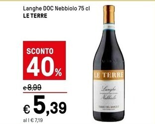 Iper La Grande Le terre langhe doc nebbiolo offerta