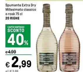 Iper La Grande 20 righe - spumante extra dry millesimato classico o rosè offerta