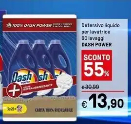 Iper La Grande Dash power detersivo liquido per lavatrice 60 lavaggi offerta
