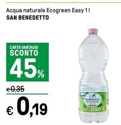 Iper La Grande San benedetto acqua naturale ecogreen easy offerta