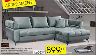 Dipo Arredamenti Trend factory Divano Angolare 267x79x90x188cm offerta