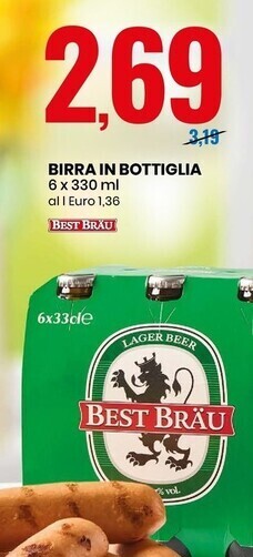 Eurospin Best bräu birra in bottiglia offerta