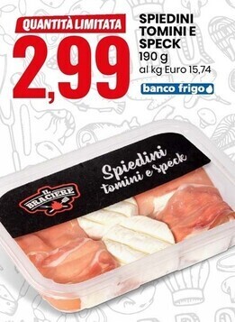 Il braciere spiedini tomini e speck