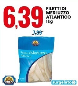 Eurospin Athena filetti di merluzzo atlantico offerta